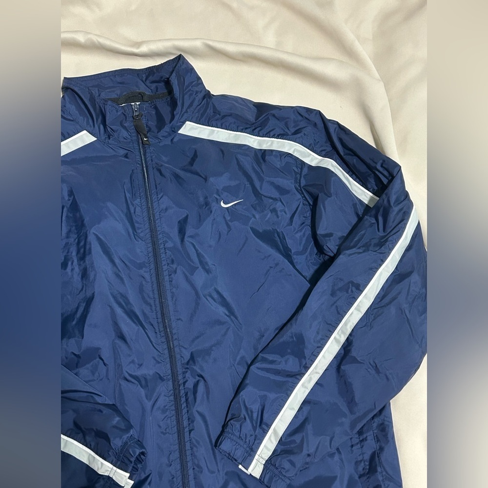 Nike Men's Vintage Zip Blue Pullover Windbreaker Jacket - Size XXL - Picture 2 of 11